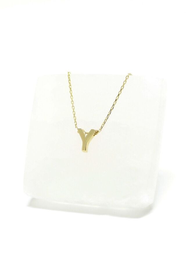 Mini Kesim '' Y '' Harfi Kolye