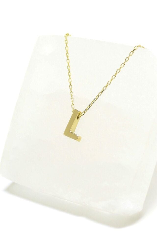 Mini Kesim '' L '' Harfi Kolye