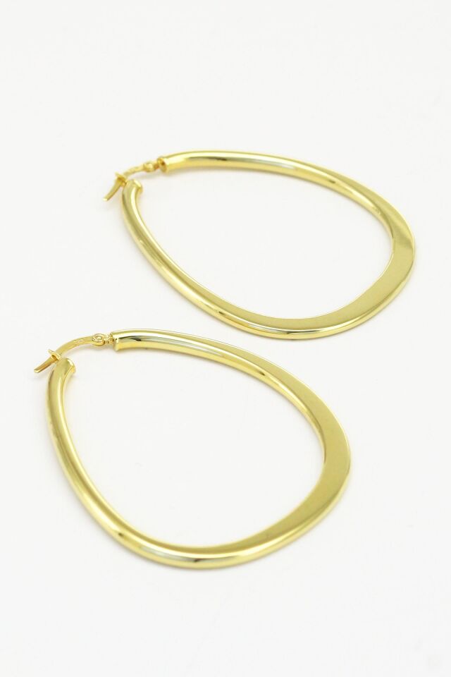 Bombeli Damla Maxi Boy 14 Ayar Halka Küpe