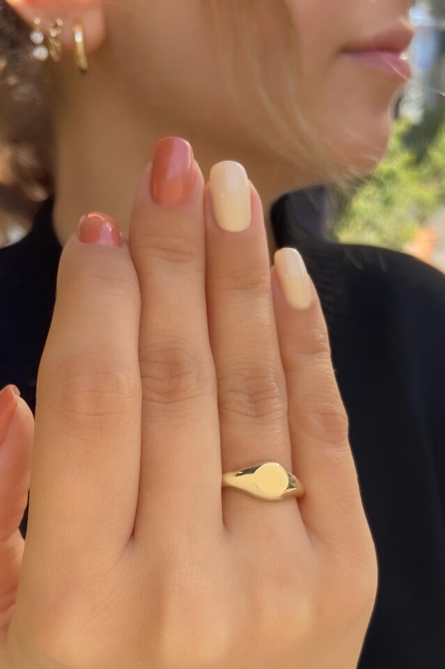 Yuvarlak Şövalye 14 Ayar Sarı Altın Yüzük