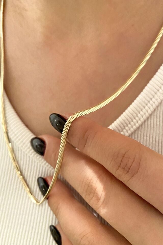 Balık Sırtı İtalyan Zincir 2 mm 14 Ayar Sarı Altın