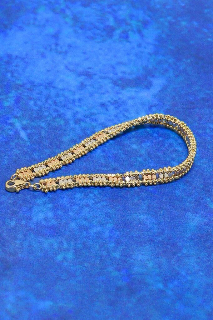 The Queen Üç Renk Altın 14 Ayar Bileklik