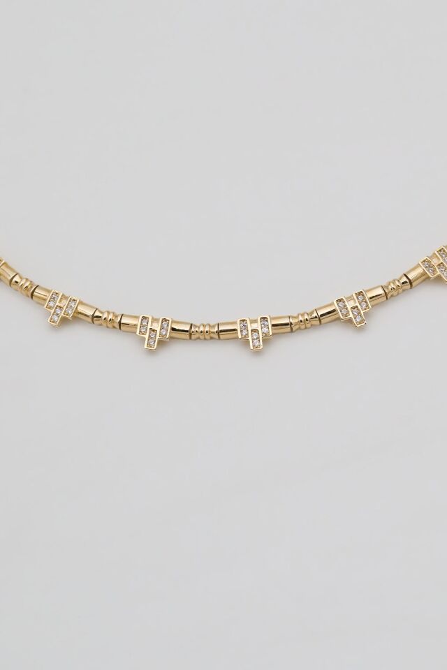 Basamak Tasarım Bileklik 14 Ayar Altın