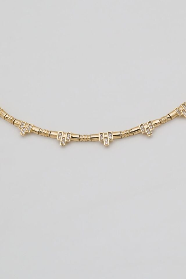 Basamak Tasarım Bileklik 14 Ayar Altın