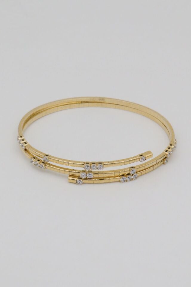 Sarmal Kelepçe Bileklik 14 Ayar Altın