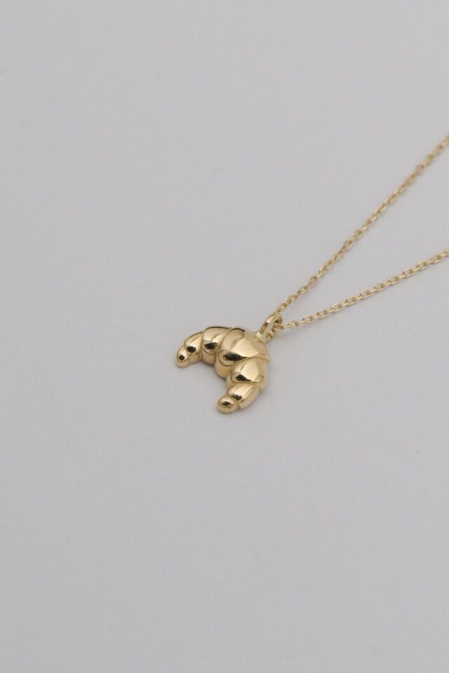 Mini Kruvasan Kolye 14 Ayar Altın