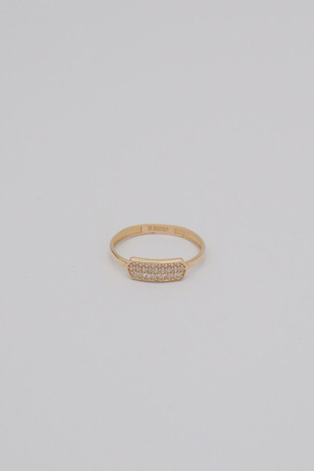 Minimal İmza Yüzük 14 Ayar Altın