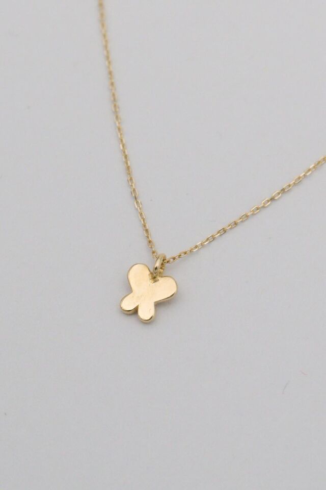 Minik Kelebek Kolye 14 Ayar Altın