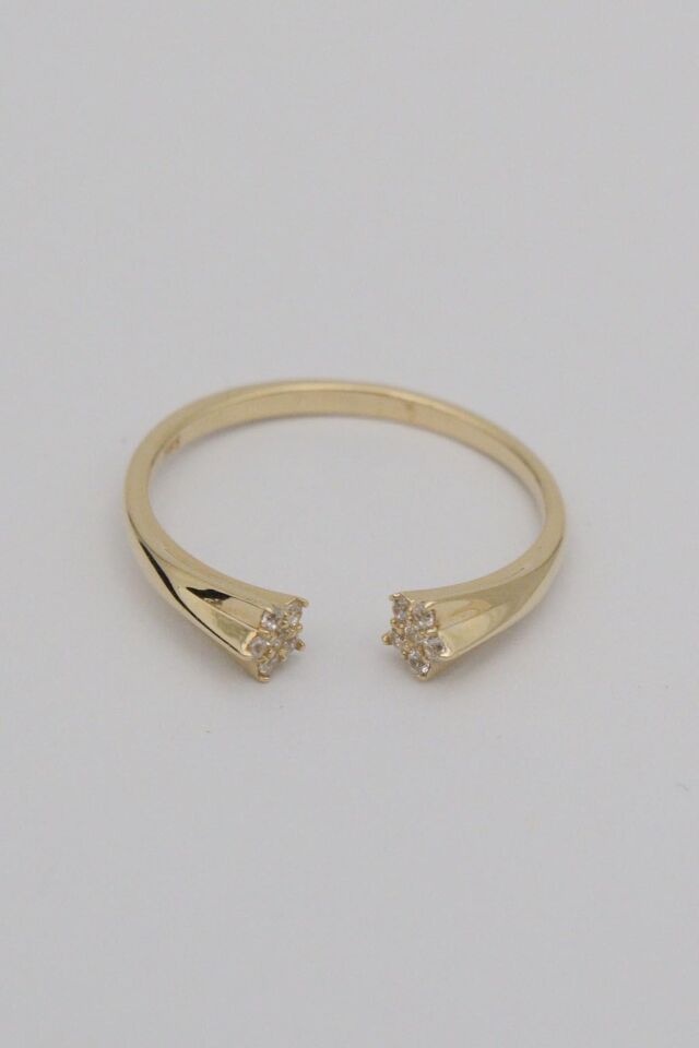 Ortası Açık Yıldız 14 Ayar Altın Yüzük