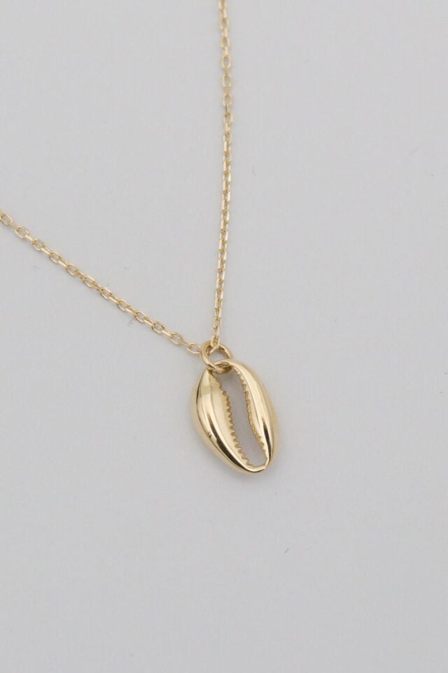 Minimal Deniz Kabuğu 14 Ayar Altın Kolye