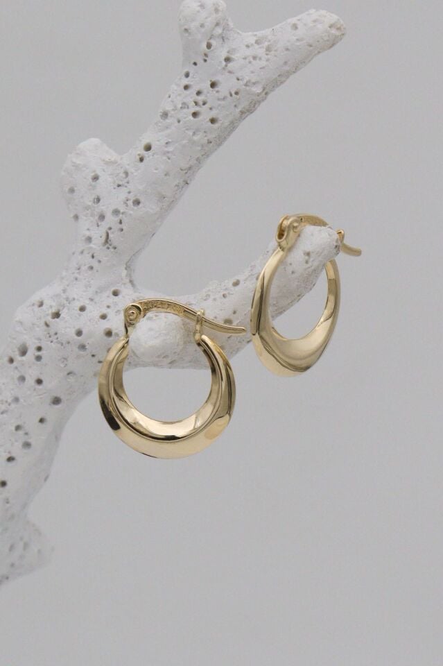 Mini Çanta 14 Ayar Halka Küpe