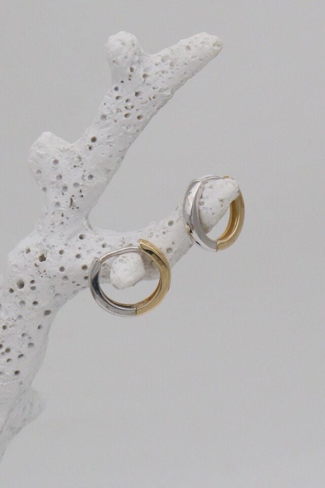 Çift Renk/Kullanımlı 14 Ayar Mini Halka KÜpe