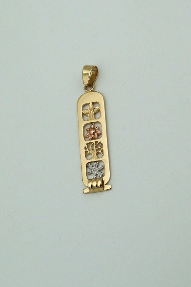 14 Ayar Altın 4 Mevsim Kolye