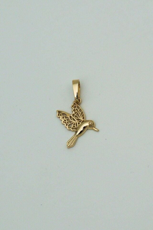 Alaycı Kuş 14 Ayar Altın Kolye