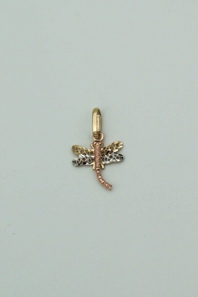 Minimal Yusufçuk 14 Ayar Altın Kolye Ucu