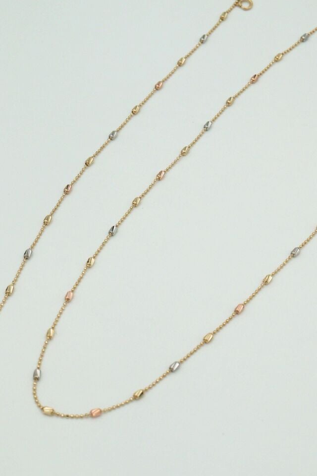 Tırnak Makası Zincirli 14 Ayar Altın Dorika Kolye