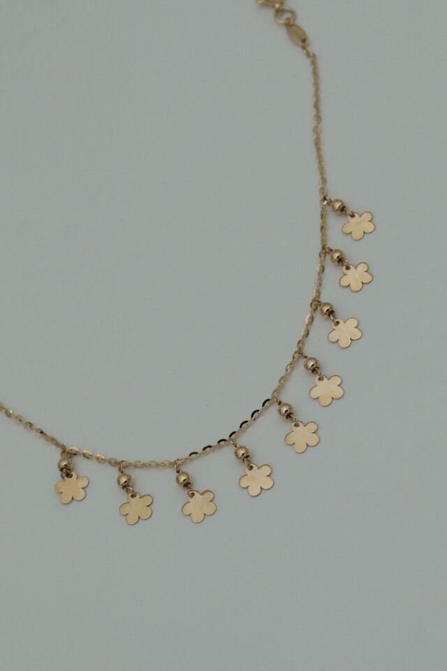 14 Ayar Altın Papatya Sallantılı Bileklik