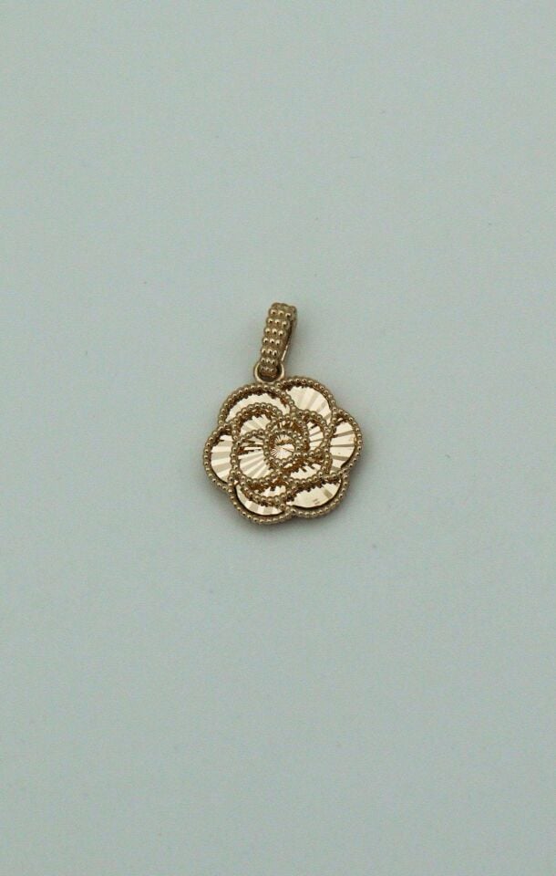 Dorika Desenli Minimal Papatya Kolye Ucu