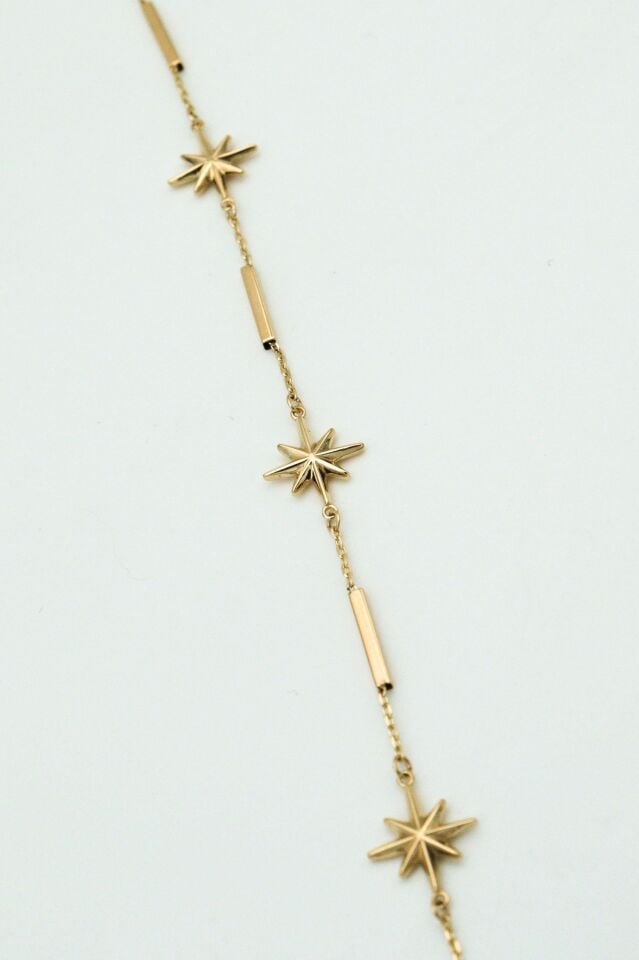 14 Ayar Altın Kutup Yıldızı Kolye