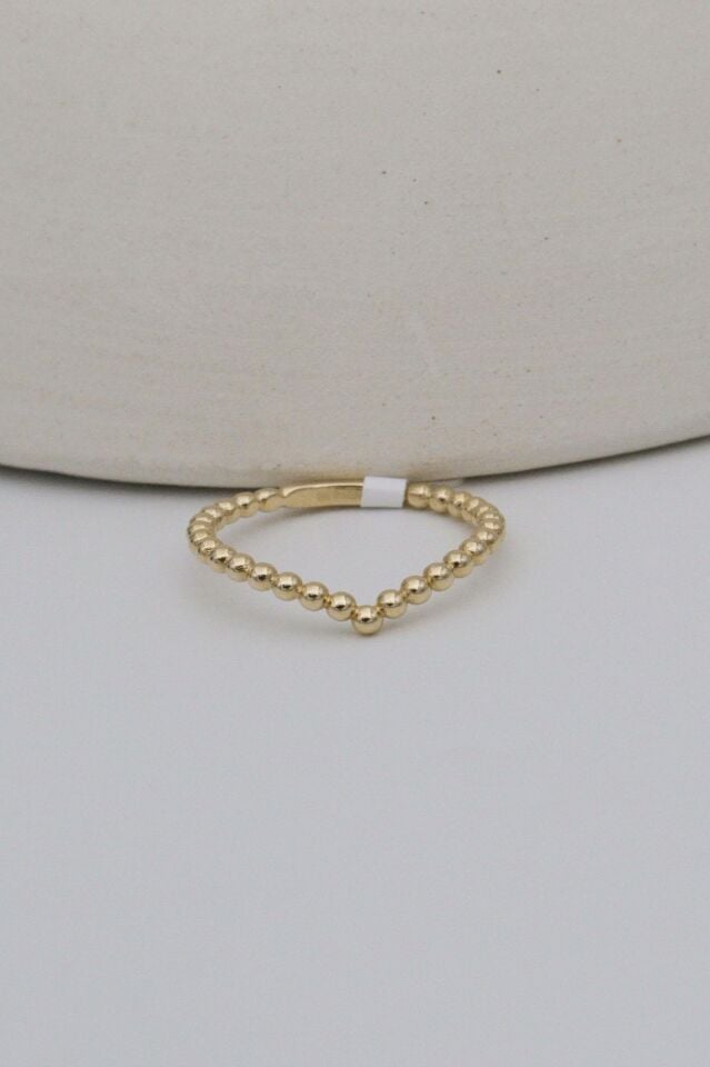 V Tırnak Makası 14 Ayar Altın Yüzük