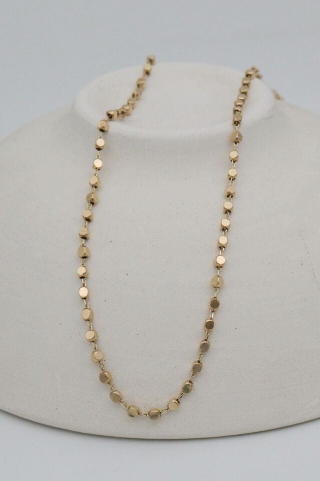 14 Ayar Altın Kare Dorika Zincir