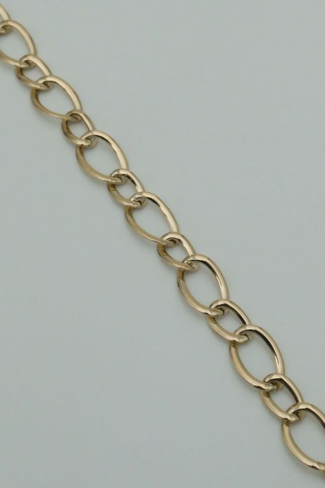 14 Ayar Altın Halo Zincir Bileklik