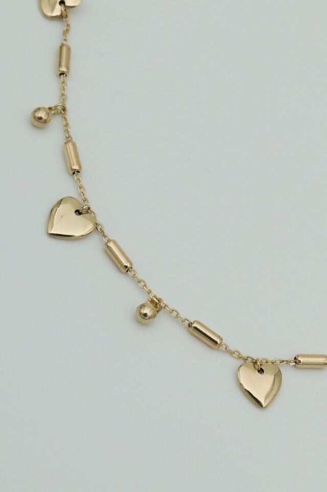 Top&Kalp Sallantılı 14 Ayar Altın Bileklik