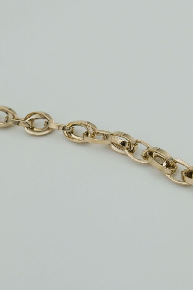 14 Ayar Altın Oval Halo Bileklik