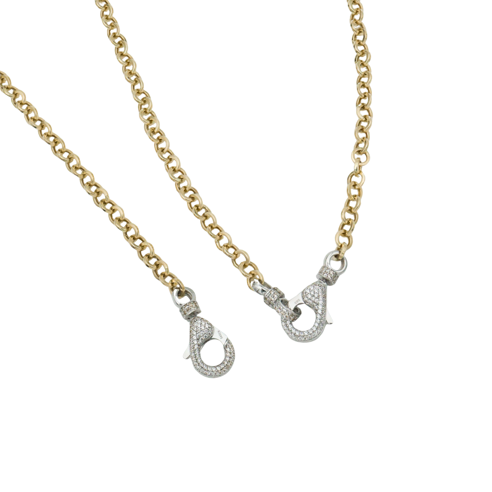 Halka Zincir Taşlı Charm Kilit Set - Görsel 3